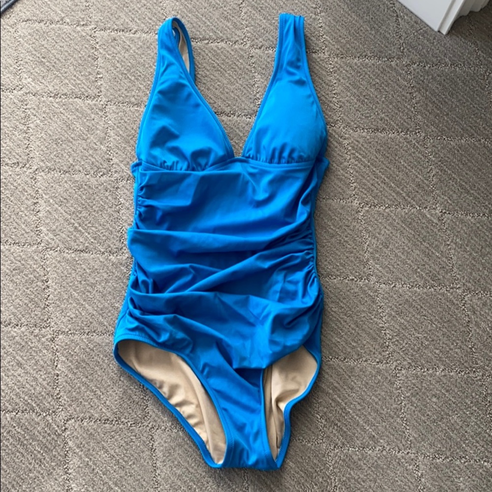 J. Crew bright blue swimsuit. Size 6